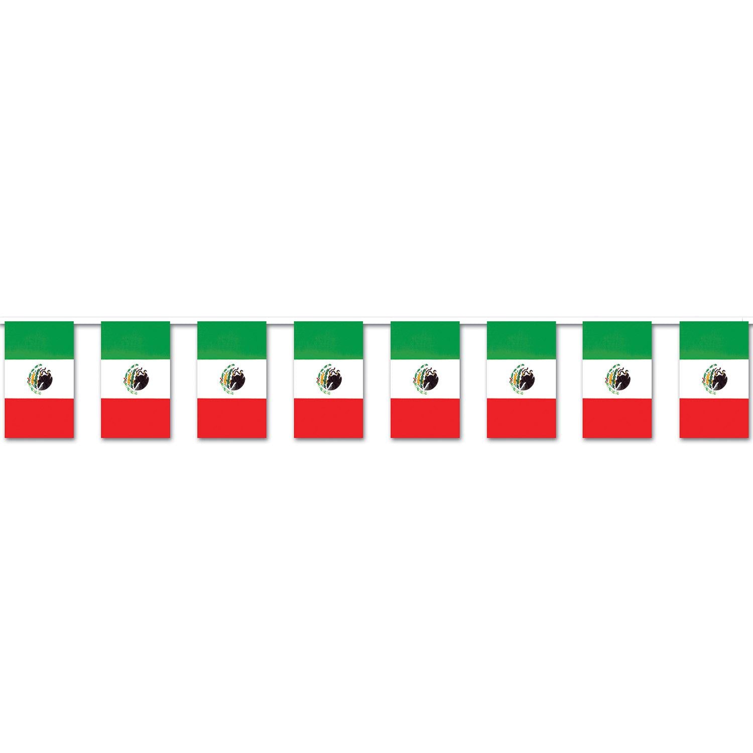 12 Pack Beistle Fiesta Mexican Flag Pennant Banner - Colorful Party Decorations for Cinco de Mayo, Birthday, Mexican Independence Day & Themed Parties