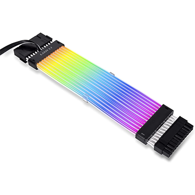 24 Pin RGB Extension Cable for PC Motherboard - Customizable LED Lighting for Gaming Rigs & PC Builds - Perfect for DIY Computer Mods & RGB Enthusiasts