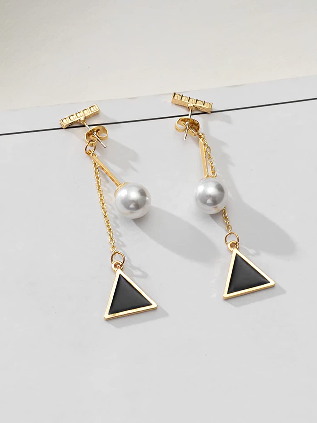 Yellow Pearl Drop Earrings for Women & Girls - Elegant Dangle Chime Earrings | Perfect Birthday & Anniversary Gift for Wife, Daughter, Sister | Great for Weddings, Parties & Special Occasions