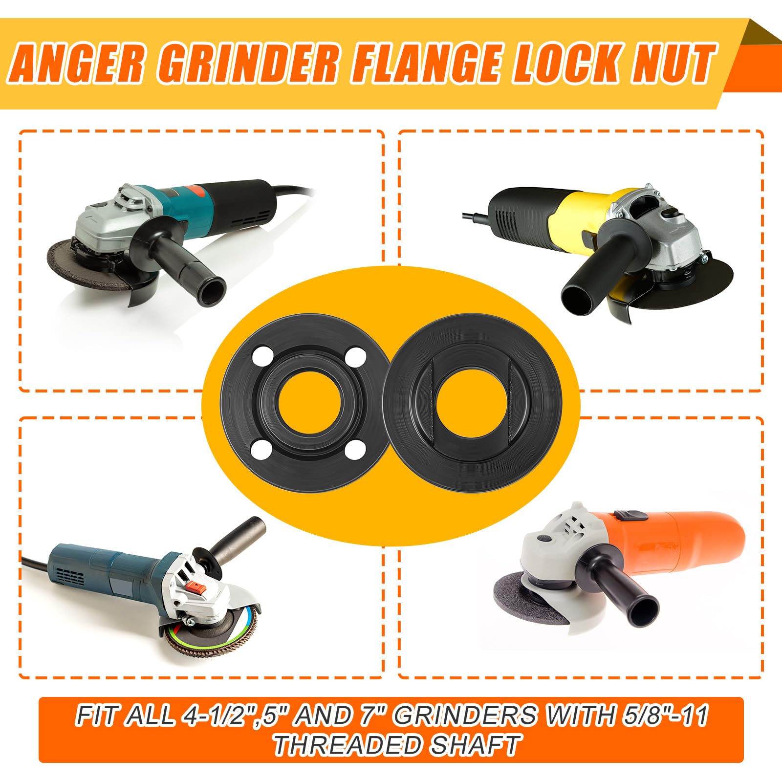 Hicarer 25-Piece Angle Grinder Nut Wrench Kit - 5/8