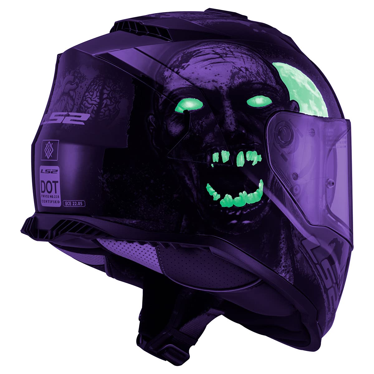 LS2 Assault Full Face Motorcycle Helmet with Sun Shield - DOT Certified for Street & Off-Road Riding - Comfortable & Lightweight Design for Long Distance Touring & Commuting