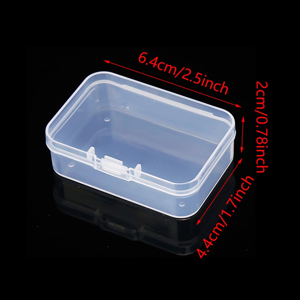 10-Piece Small Clear Plastic Storage Box Set - Mini Rectangle Bead Organizer Containers for Jewelry, Earplugs, Crafts & Nail Art Accessories - Perfect for Travel, Home Organization & DIY Projects