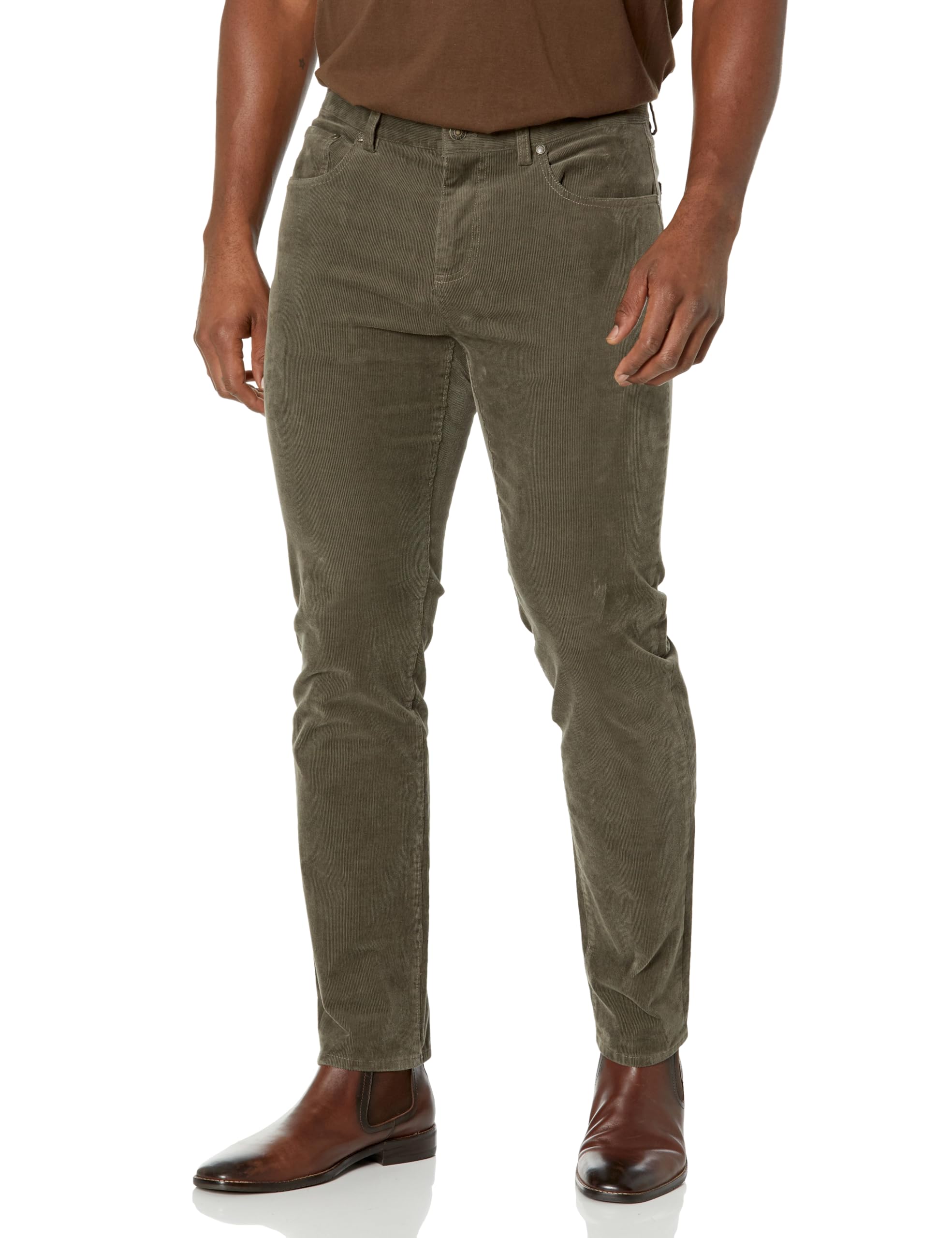 Brooks Brothers Men's Slim Fit Stretch Corduroy Pants - Comfortable & Stylish Casual Trousers for Work, Office & Everyday Wear