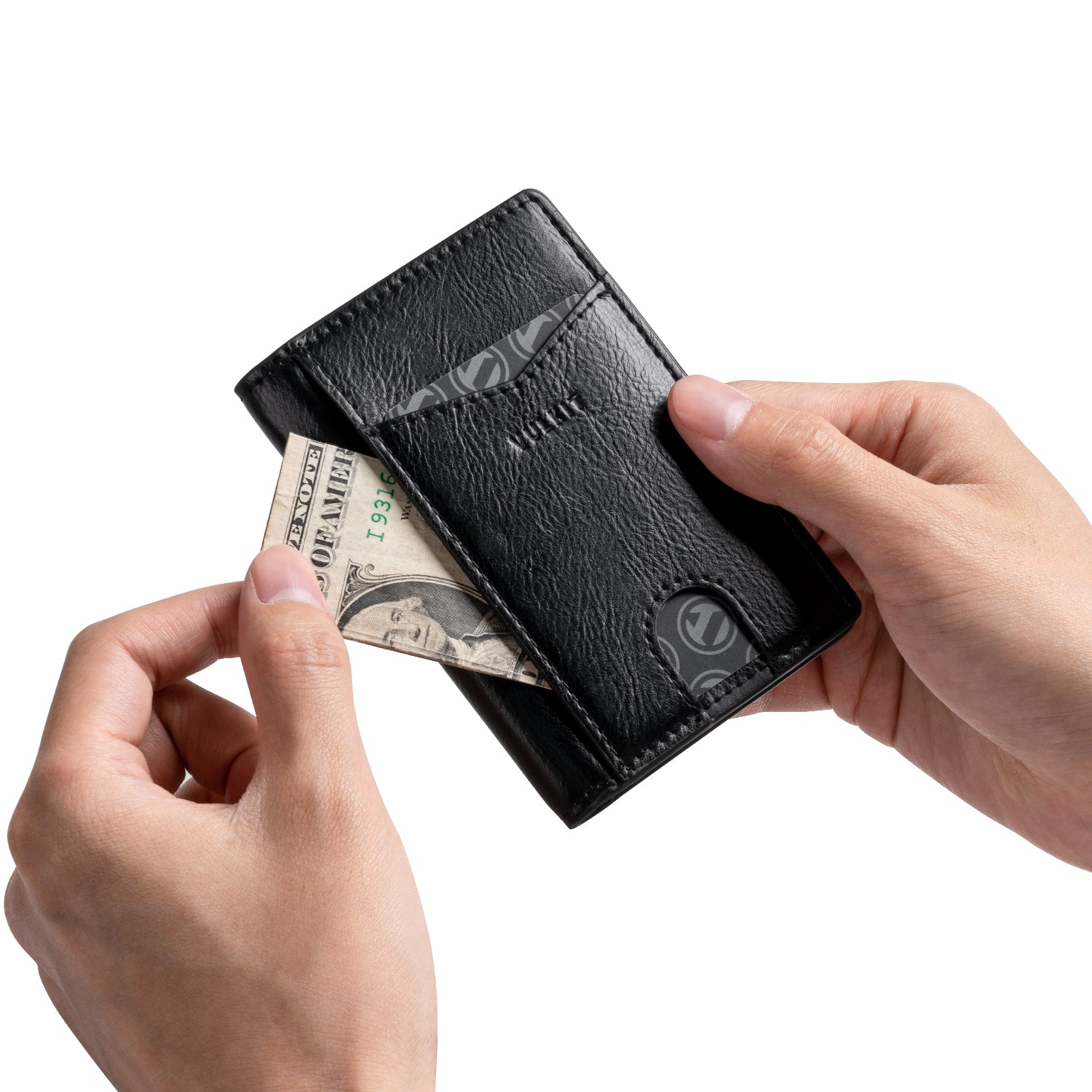 VW100 Slim Bi-Fold Wallet with 2 Exterior Slots for Cash & Cards – Perfect for Everyday Use and Travel