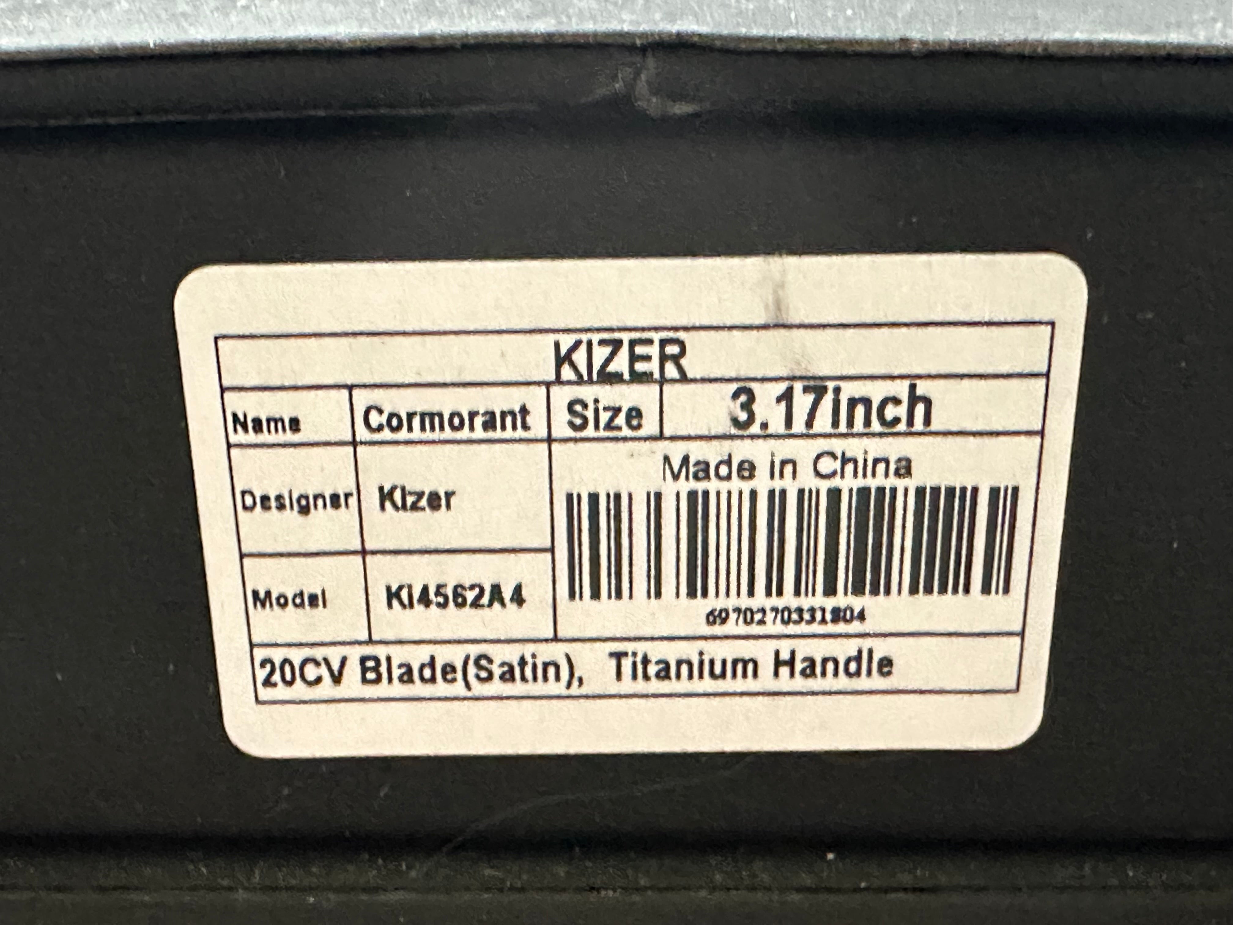 Kizer Cormorant Button Lock Folding Knife - Titanium Handle, 3.15