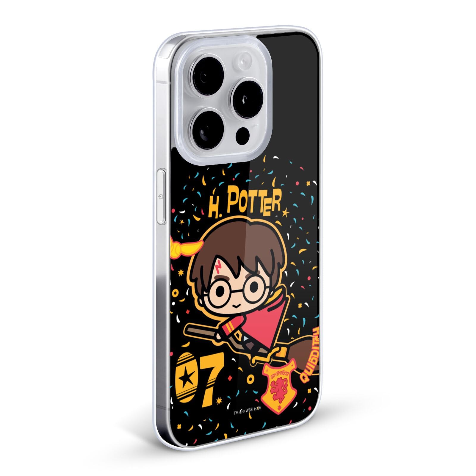 Official Harry Potter Quidditch Broom & Deathly Hallows Soft Gel Case for iPhone 12/12 Pro - Durable Protection & Magical Design - Perfect for Fans, School, Work & Everyday Use