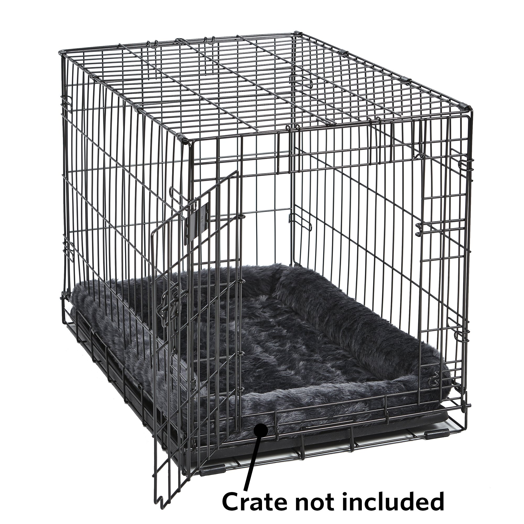 MidWest Homes for Pets 42-Inch Large Dog Bed with Comfortable Bolster - Gray Orthopedic Pet Bed for Big Dogs | Fits 42-Inch Dog Crates | Machine Washable & Durable | Perfect for Living Room, Bedroom or Crate Use