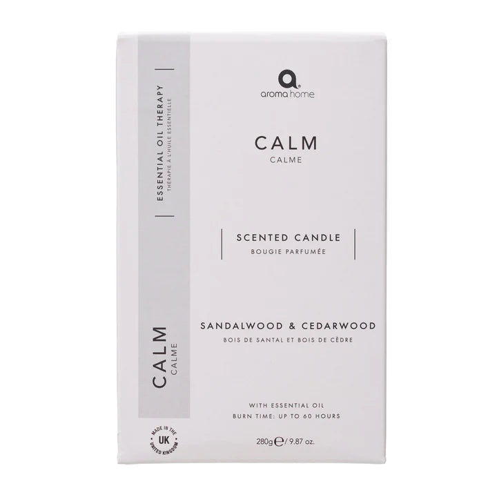 Relaxing Sandalwood & Cedarwood Aromatherapy Candle - 280g Scented Soy Wax Candle for Stress Relief, Meditation & Home Spa