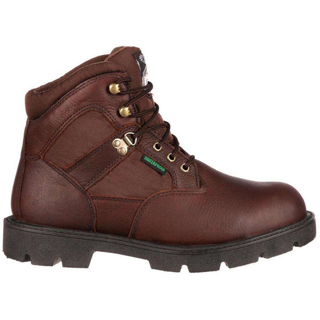 Homeland 6 Waterproof Work Boots - Men's Steel Toe Safety Shoes for Construction & Outdoor Work - Slip Resistant & Comfortable for All-Day Wear