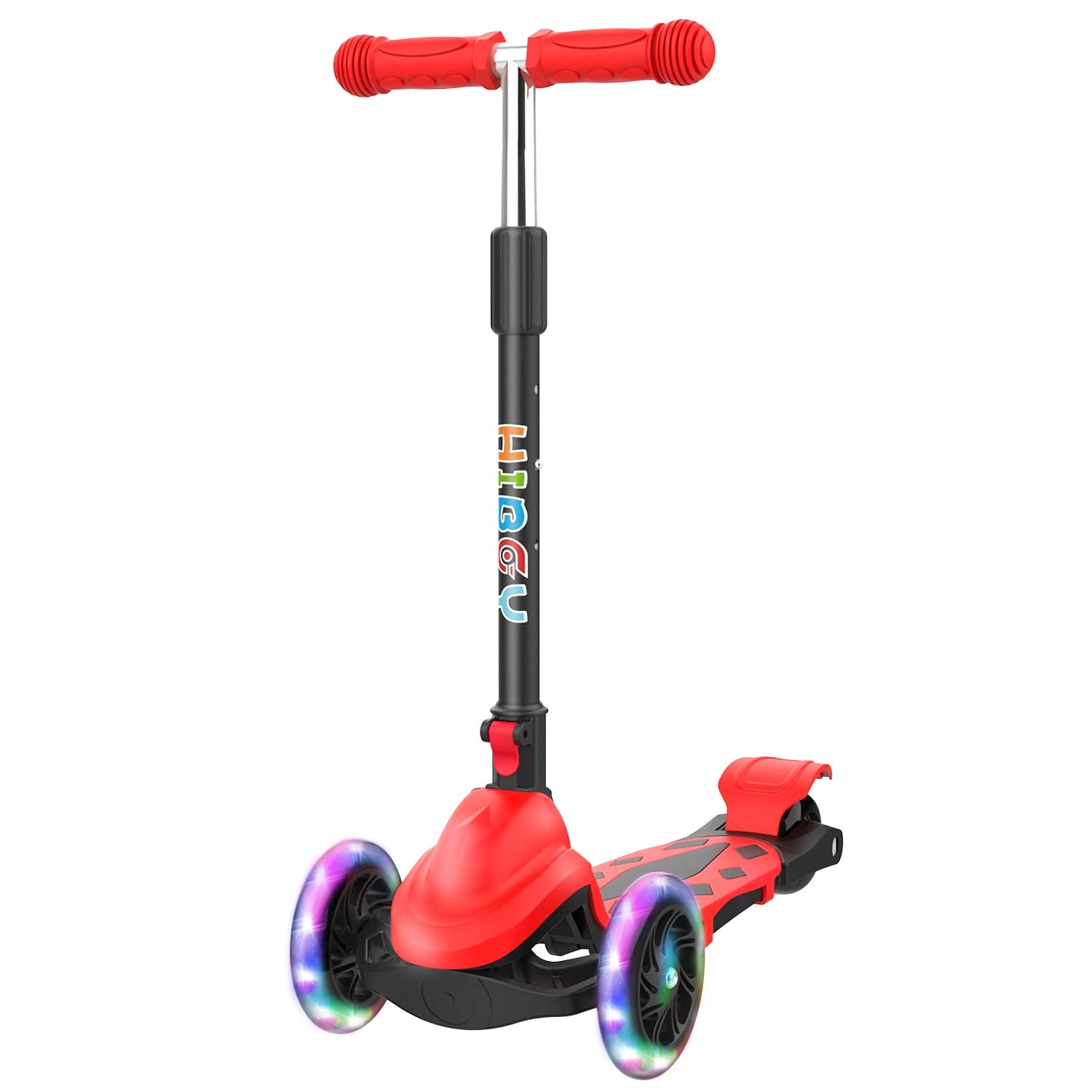 Hiboy Q1 Kids Scooter - Adjustable 4 Height Levels, 3-Wheel Design with 2 LED Light-Up Front Wheels, Foldable Toddler Scooter for Boys & Girls Ages 2-6 | Perfect for Outdoor Play, Park Rides & Learning Balance