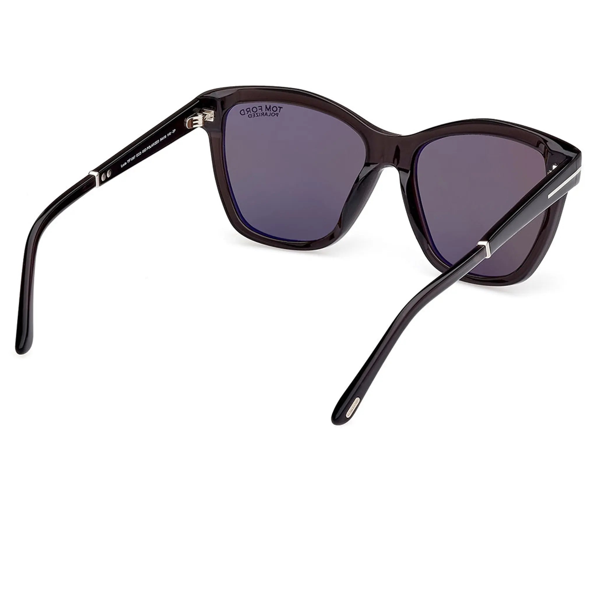 Tom Ford Lucia FT1087 05D Black Polarized Sunglasses for Women - UV Protection Luxury Fashion Shades for Driving, Beach & Outdoor Activities