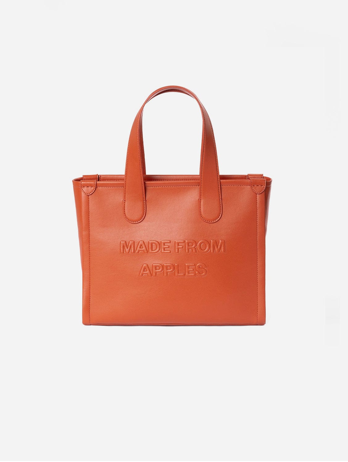Alma L Apple Leather Vegan Tote Bag for Women | Eco-Friendly Terracotta Handbag | Perfect for Work, Travel & Everyday Use