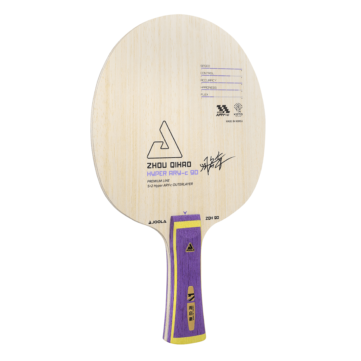JOOLA Zhou Qihao Hyper ARY-C 90 Table Tennis Racket Blade - Professional Ping Pong Paddle for Competitive Play & Training