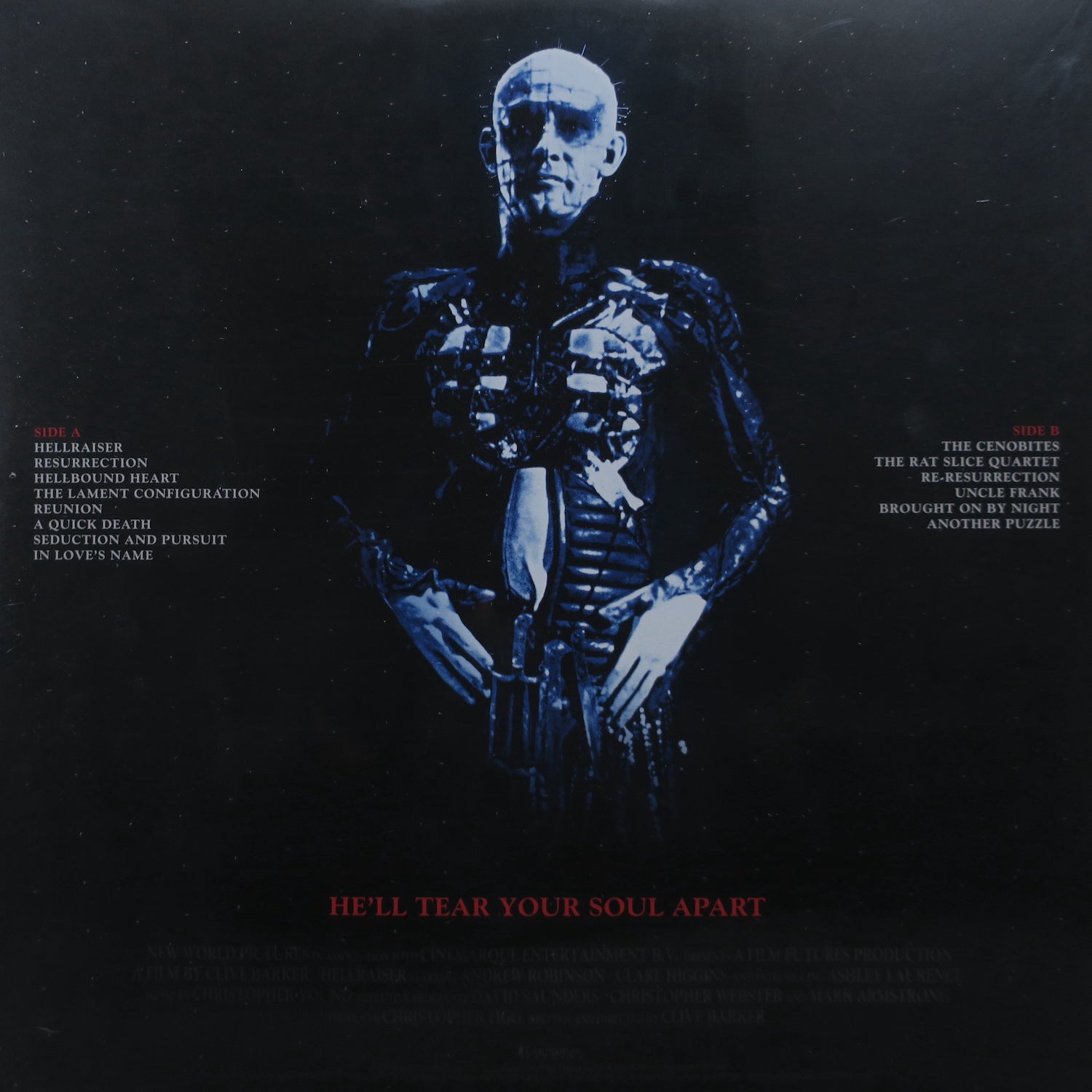 HELLRAISER Original Motion Picture Soundtrack 30th Anniversary Limited Edition RED/BLACK Vinyl LP - Horror Movie Collector's Item for Home Theater & Music Enthusiasts