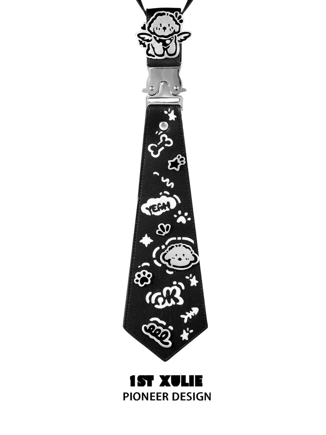 Graffiti Puppy Ultra Fiber Leather Tie - Stylish & Durable Dog Leash for Small & Medium Dogs - Perfect for Walking, Training & Outdoor Adventures