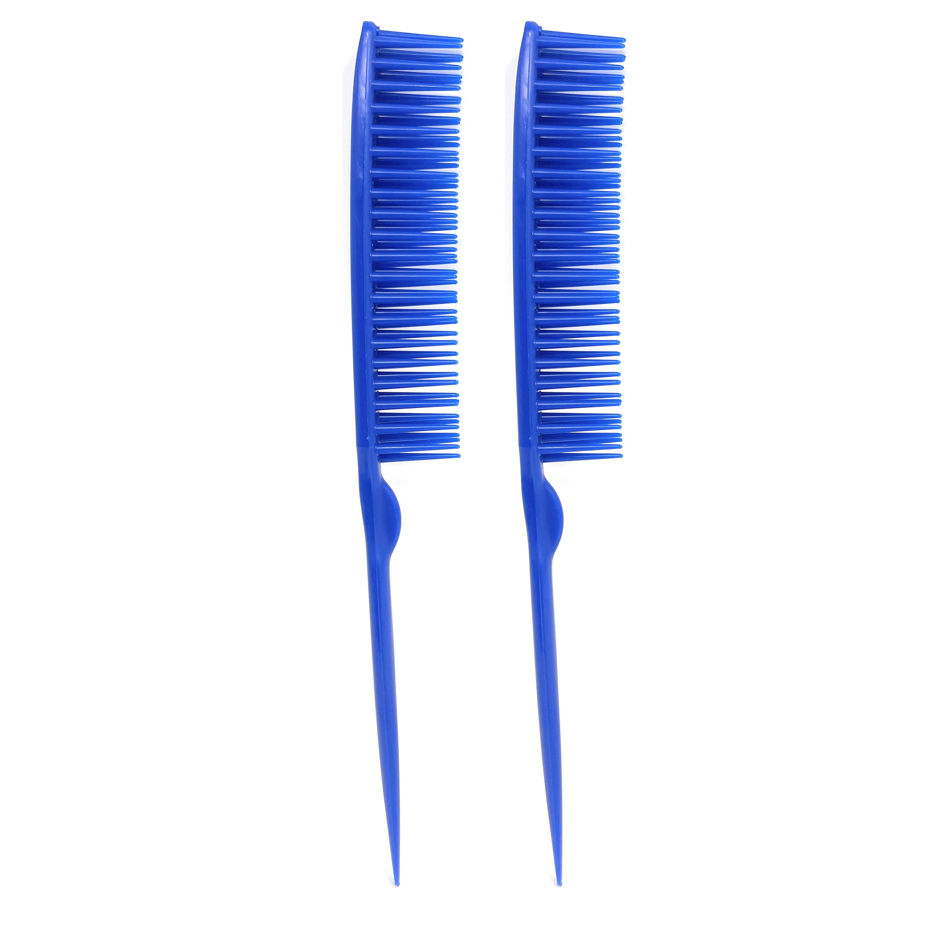 Professional 60-Parting 3-Row Hair Combs with Rattail - 2 Pack for Styling, Sectioning & Hairdressing - Perfect for Salons, Braiding & Hair Extensions