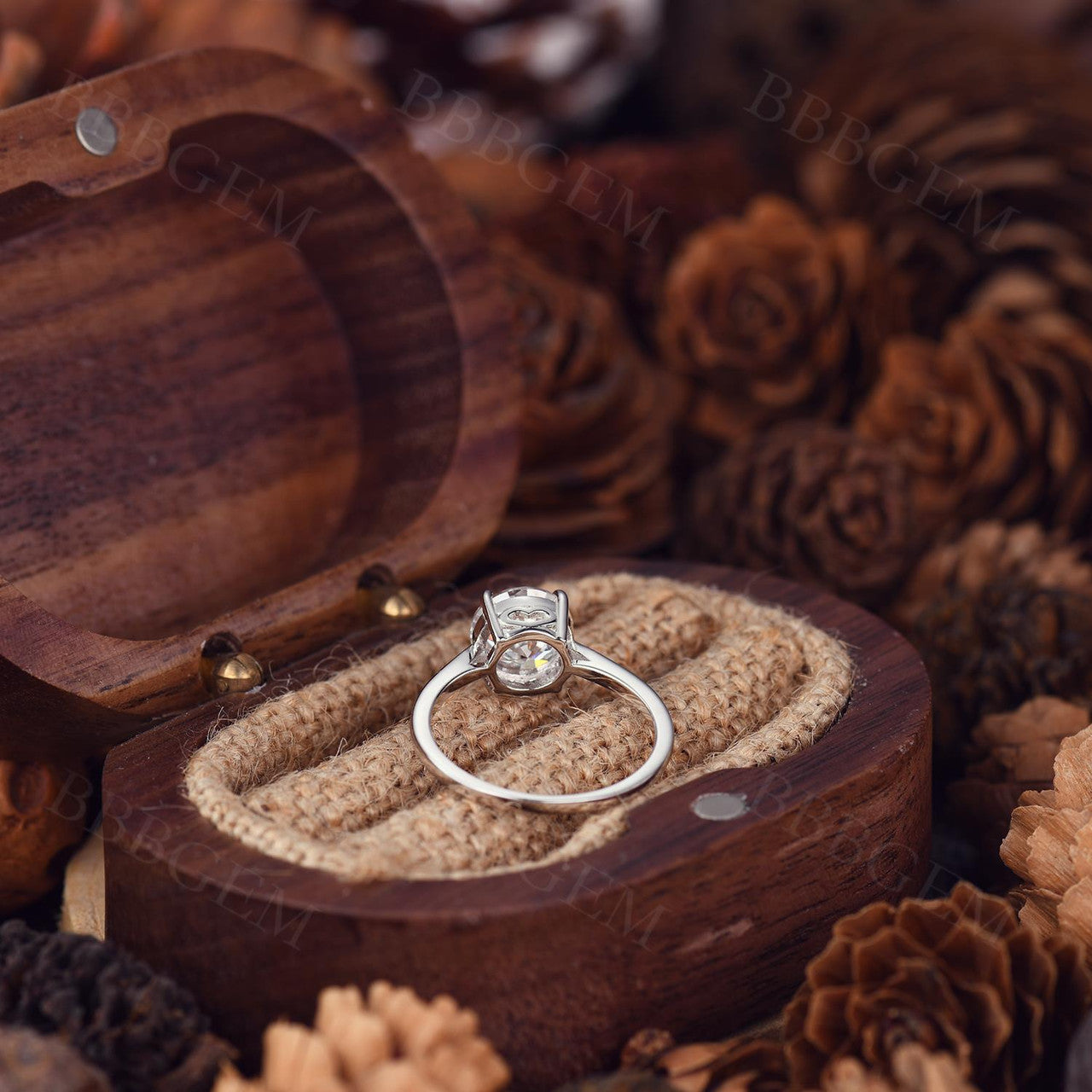 2 Carat Round Moissanite Engagement Ring - 8mm Solitaire Style in 18k White Gold with Tapered Shank | Perfect for Proposals, Weddings & Anniversary Gifts