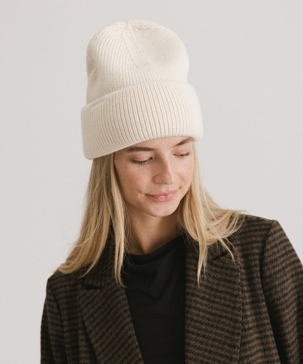 Lou Oversized Knit Beanie - Soft Chunky Winter Hat for Women & Men - Perfect for Cold Weather, Skiing, and Outdoor Activities