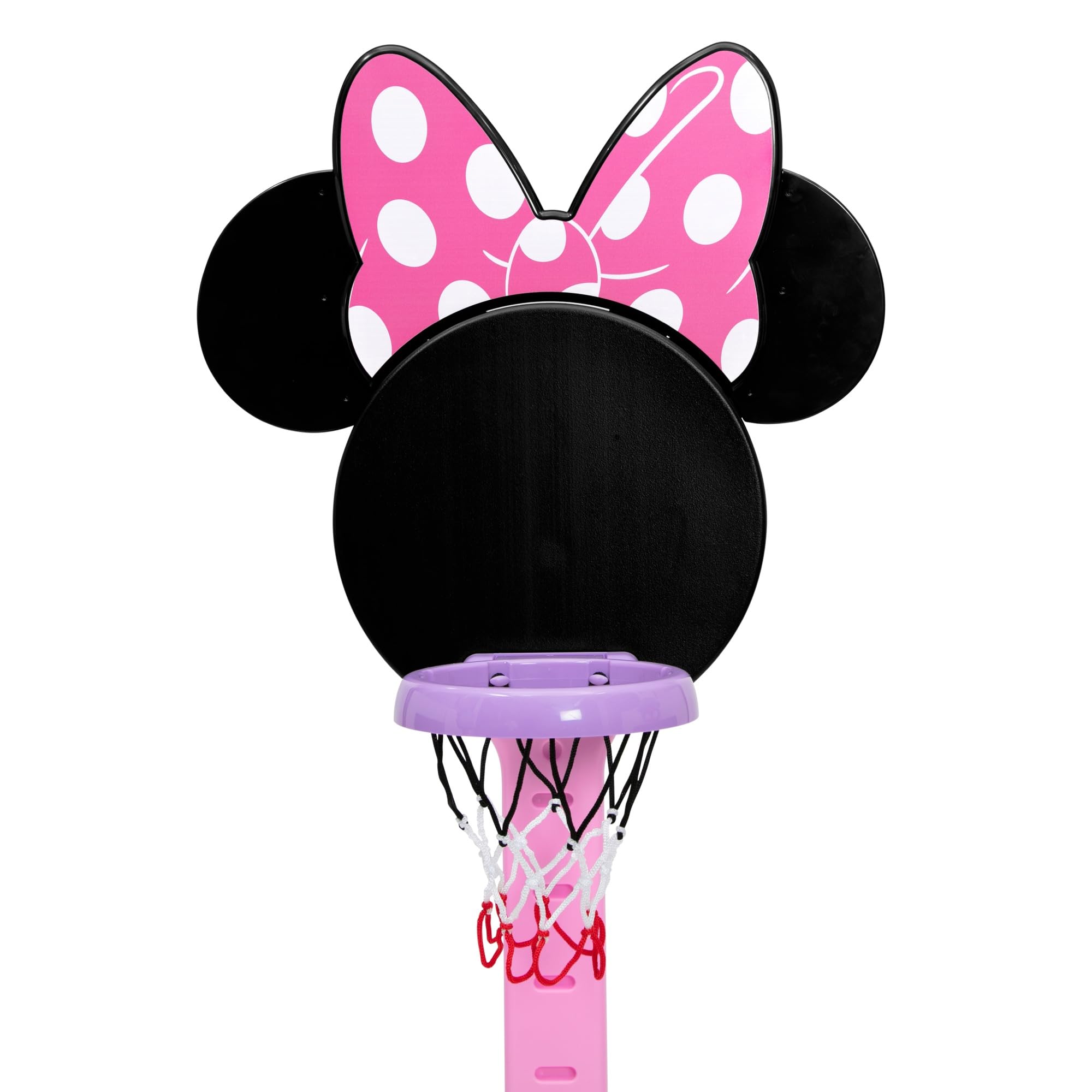 Minnie Mouse Basketball Set for Kids - Adjustable Plastic Hoop, Ball & Pump - Indoor & Outdoor Play - Perfect for Birthday Gifts & Backyard Fun