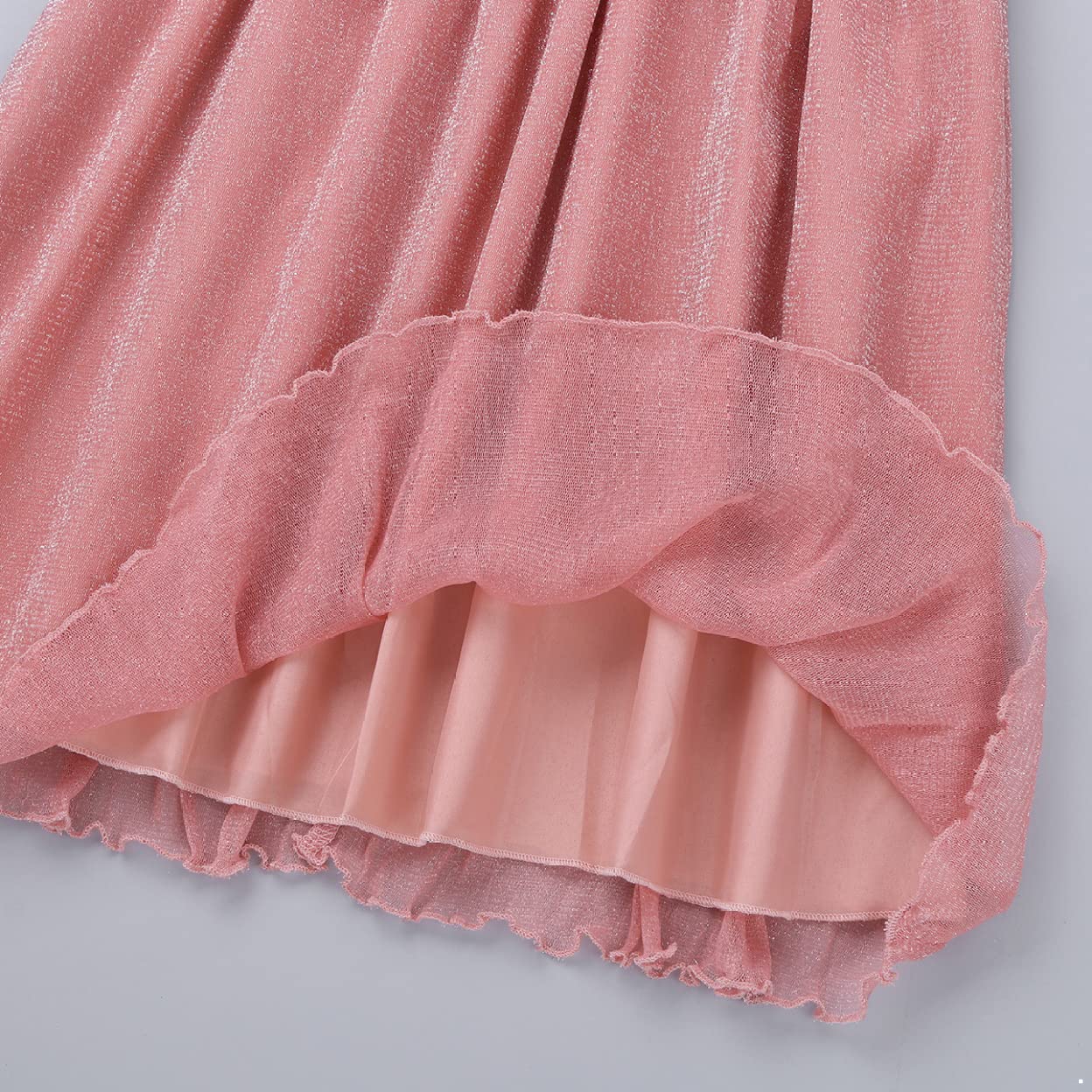 Sparkly Girls Halter Sequins Lace Chiffon Flower Dress for Junior Wedding, Bridesmaid & Prom Party | Perfect for Formal Events, Birthday Celebrations & Special Occasions