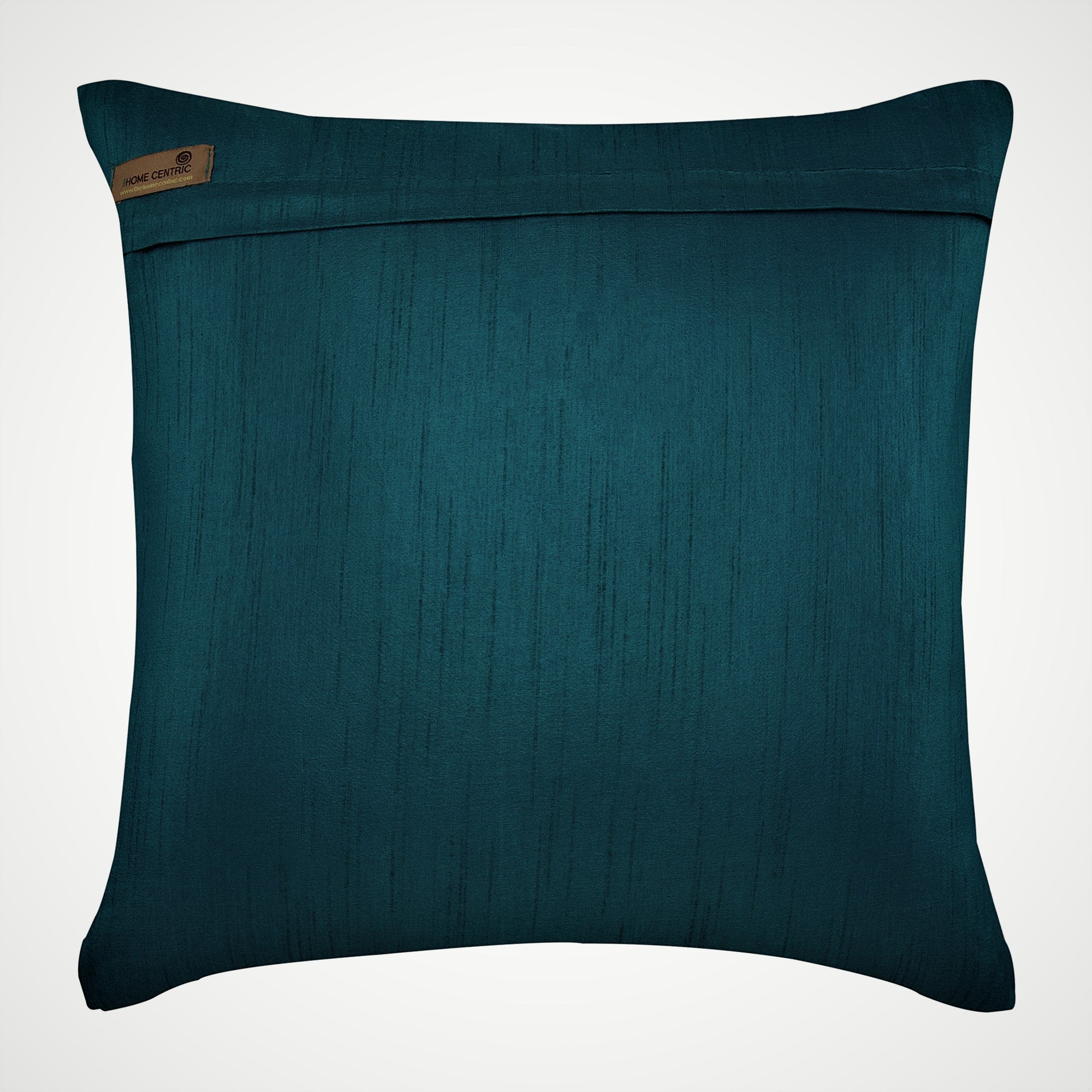 Antique Silver Teal Blue Art Silk Throw Pillow Cover - Elegant Home Decor for Living Room, Bedroom & Sofa