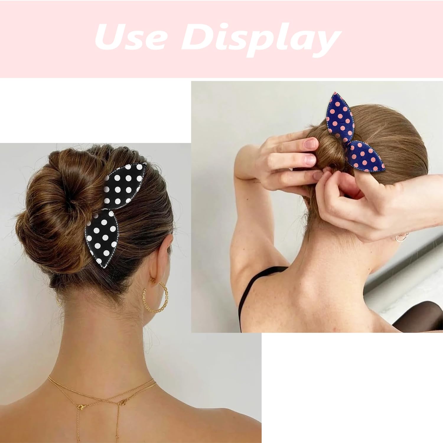 Deft Hair Accessories Set for Women & Girls | French Twist Bun Maker, Rabbit Ear Twister & Polka Dot Braiding Tool | Quick Hairstyling for Parties, Weddings & Everyday Looks
