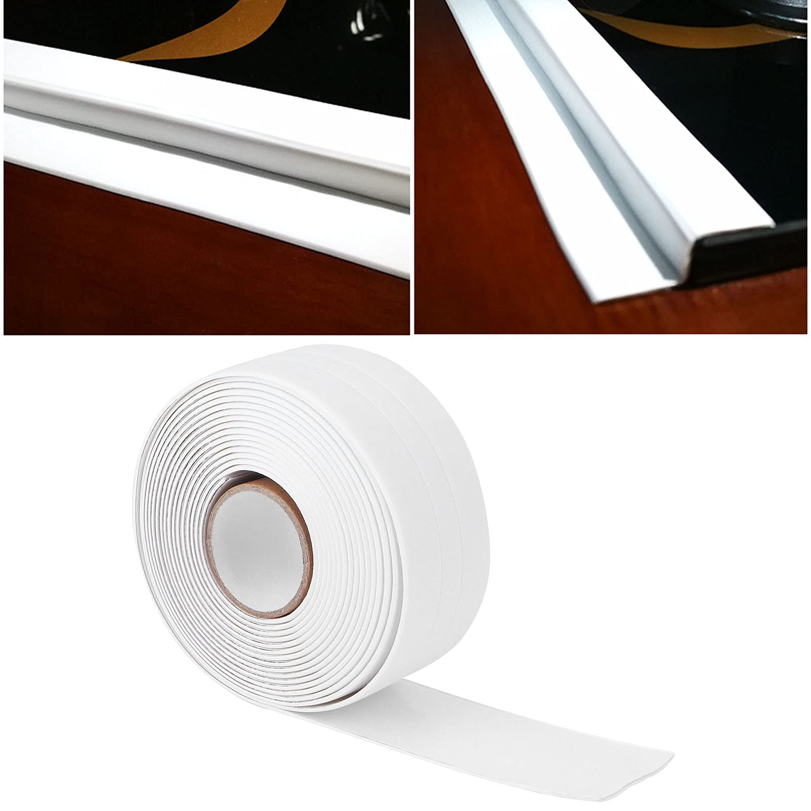 Self-Adhesive PVC Acrylic Sink Sealing Tape - Waterproof Caulking Strip for Bathroom, Toilet & Kitchen Corners - Easy Peel & Stick Seam Sticker for Wall Gaps & Crack Protection (Perfect for Shower, Sink & Countertop Sealing)