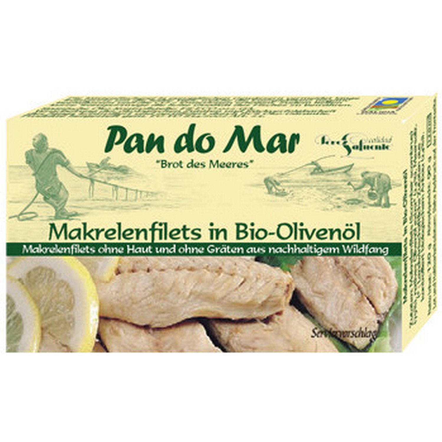 Premium Pan do Mar Mackerel Fillets in Olive Oil (120g) - Delicious & Healthy Canned Fish for Salads, Sandwiches & Keto Diet
