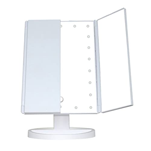 Odekai 3-Sided LED Makeup Mirror with 24 Lights - 1x/2x/3x Magnification, Touch Control, Portable Vanity Mirror for Home & Travel | Perfect for Makeup Application, Skincare Routine, and Professional Beauty Services