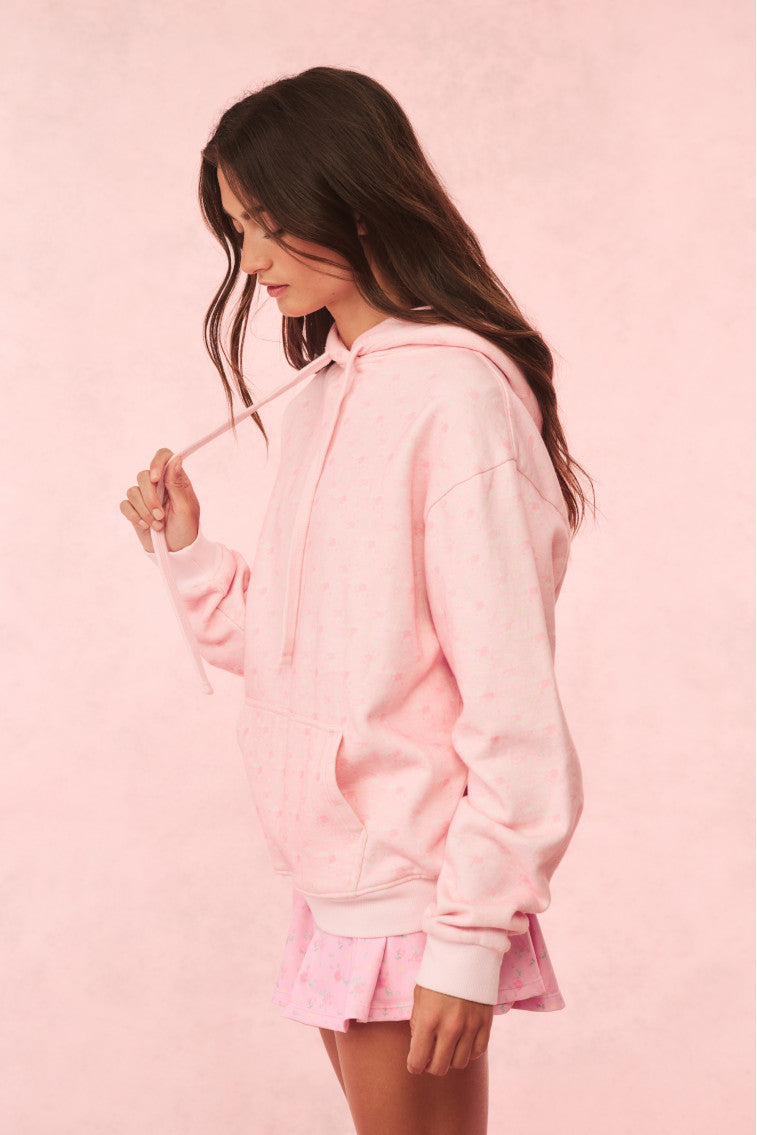Nacova Women's Floral Print Cotton Hoodie - Soft & Comfortable Pullover Sweatshirt for Casual Wear, Loungewear & Outdoor Activities