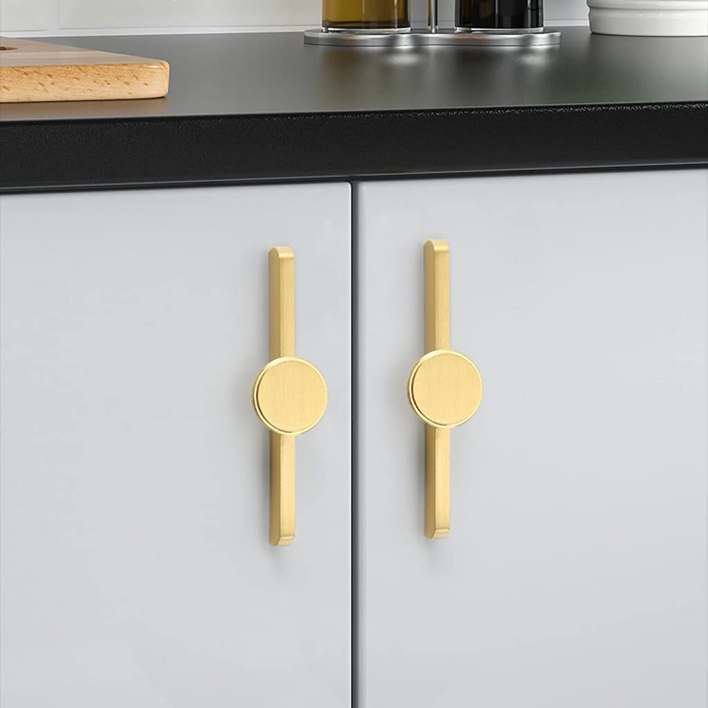 Luxury European Style Solid Brass Cabinet Door Handles - Gold Pulls for Drawers & Cabinets (180x21x7mm) - Elegant Upgrade for Kitchen, Bathroom & Wardrobe Furniture