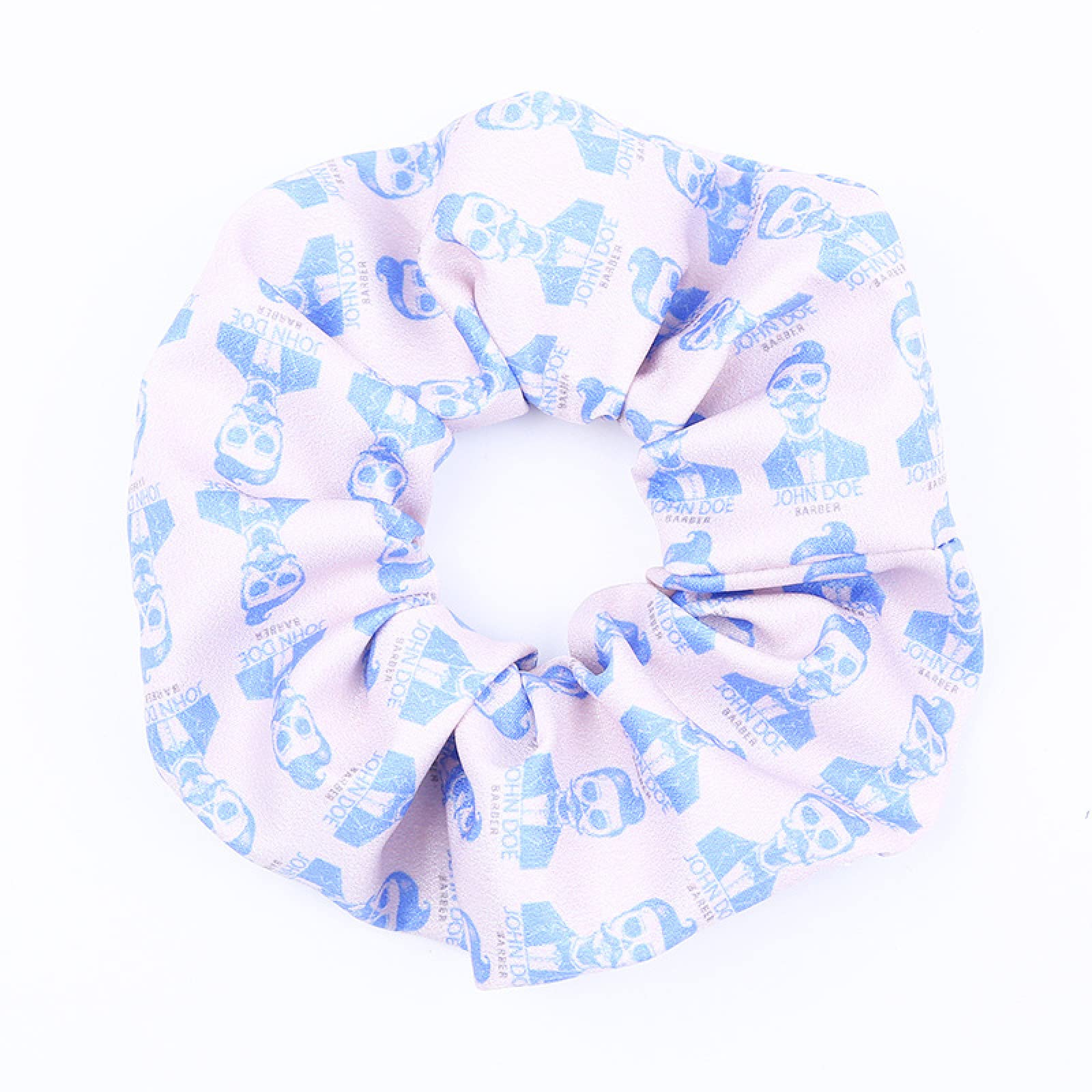 3Pcs Printed Scrunchies - Soft Polyester Hair Ties for Women & Girls - Perfect for Workouts, School, and Everyday Styling