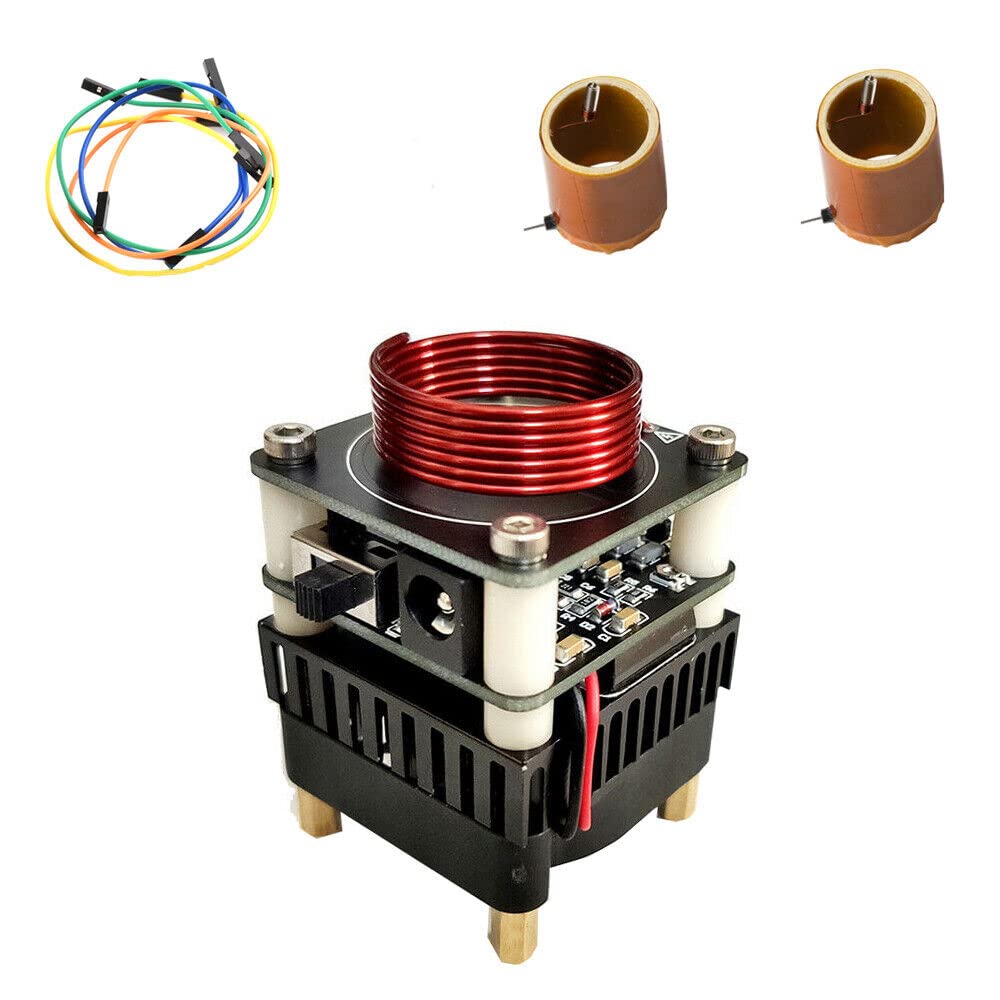 High Frequency Tesla Coil Kit - 36-48V DC HFSSTC Plasma Flame Generator for DIY Science Experiments & Electronic Candle Effect (7cm) - Perfect for STEM Education, Science Fairs & Home Decor Projects