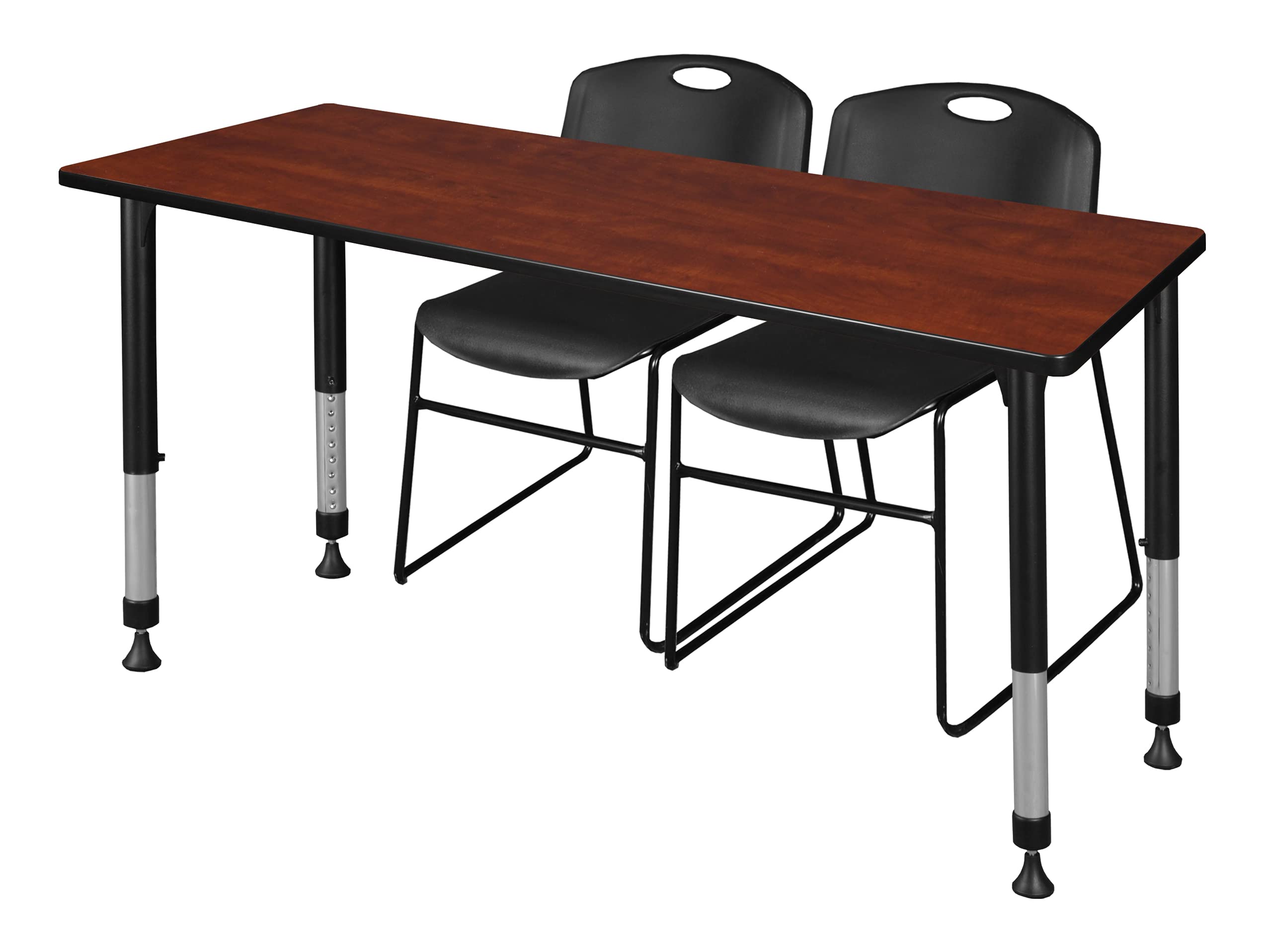 Regency Kee Adjustable Height Classroom Table Set with 2 Zeng Chairs - 72