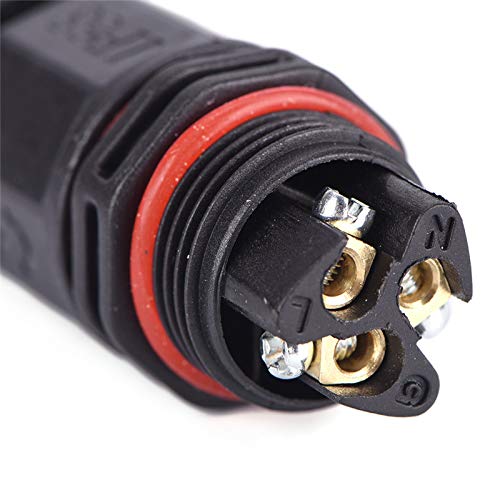 Waterproof 3 Pin Outdoor Plug Socket - IP67 Electrical Connector for Garden & Pool Use