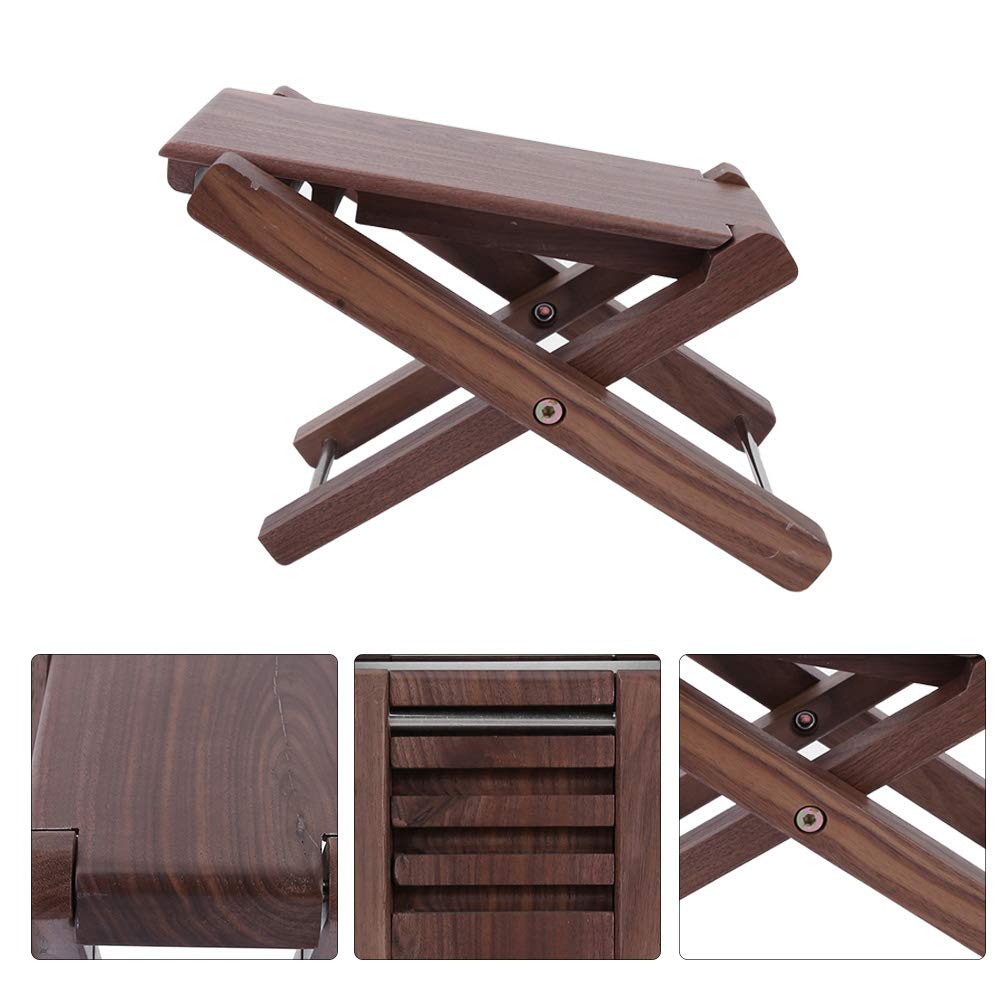 4-Position Adjustable Guitar Foot Stool - Anti-Slip Folding Footrest for Guitar Players | Perfect for Classical Guitar, Acoustic Guitar & Practice Sessions