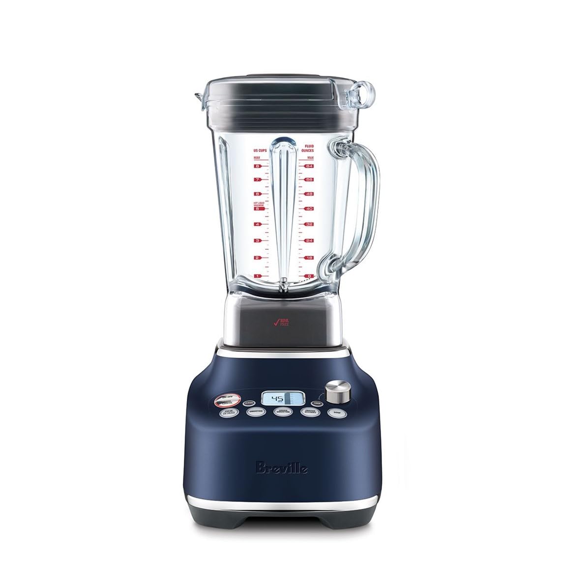 Breville BBL920DBL Super Q High-Speed Commercial-Grade Blender for Home Use - Damson Blue - Perfect for Smoothies, Soups, Nut Butters & Frozen Drinks
