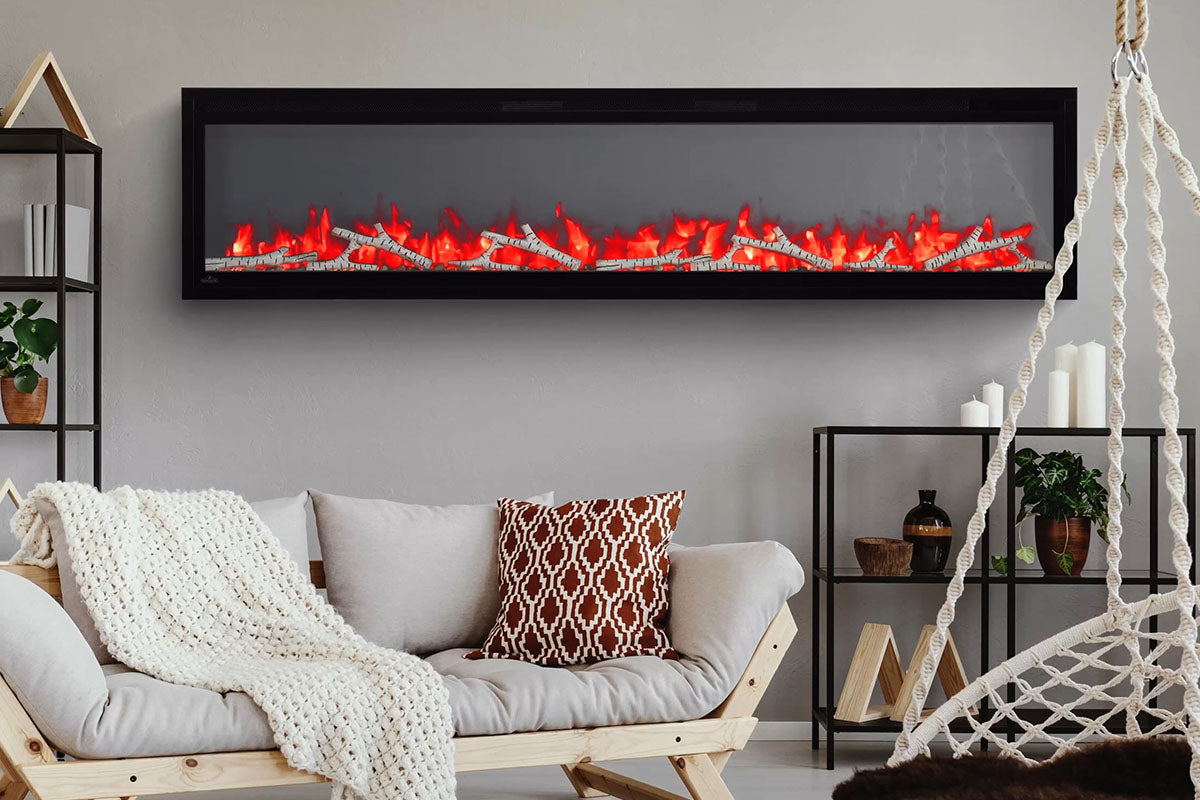 Napoleon Entice 72-Inch Wall Mount Electric Fireplace - Modern Recessed Linear Design for Living Room, Bedroom & Office Heating | Energy Efficient Indoor Fireplace with Remote Control