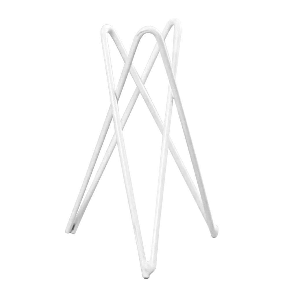 White Iron Air Plant Holder - Wire Flower Pots for Tillandsia Display Stand, Decorative Air Plant Base & Rack - Perfect for Home, Office, and Wedding Decor