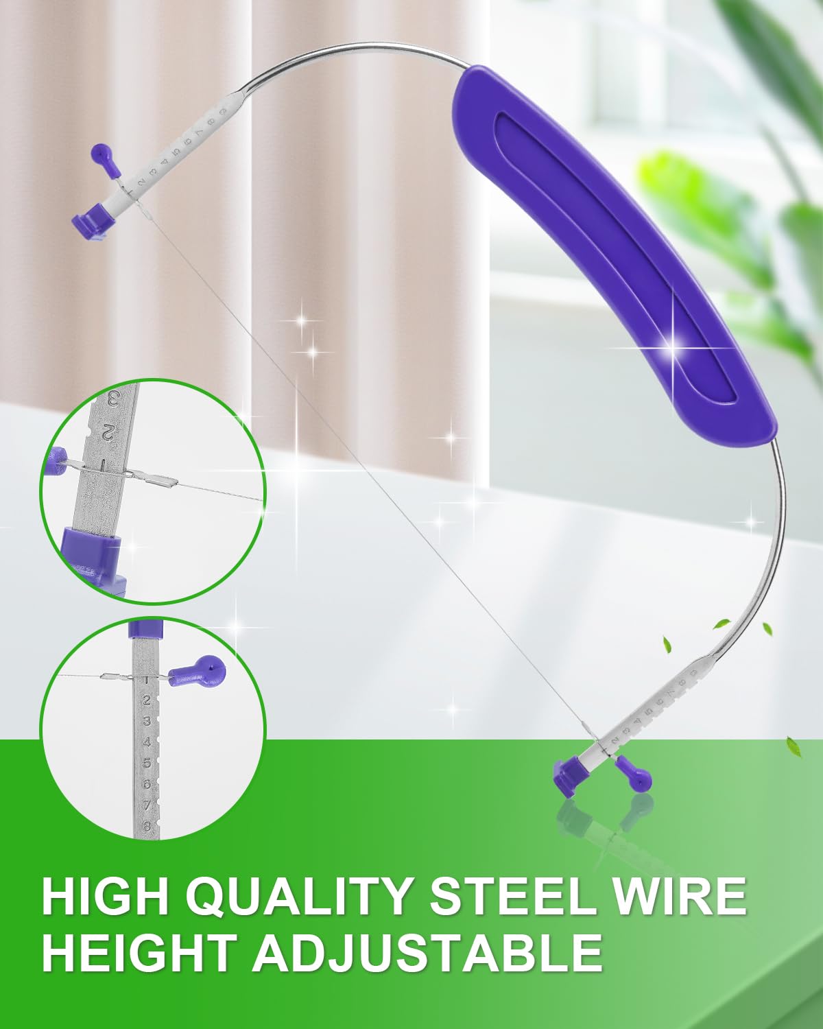 Adjustable Cake Leveler & Slicer - Professional 10 Inch Layer Cake Wire Cutter for Perfect Even Slices - Ideal for Wedding & Birthday Cakes - Essential Baking Tool for Home Bakers and Professional Chefs
