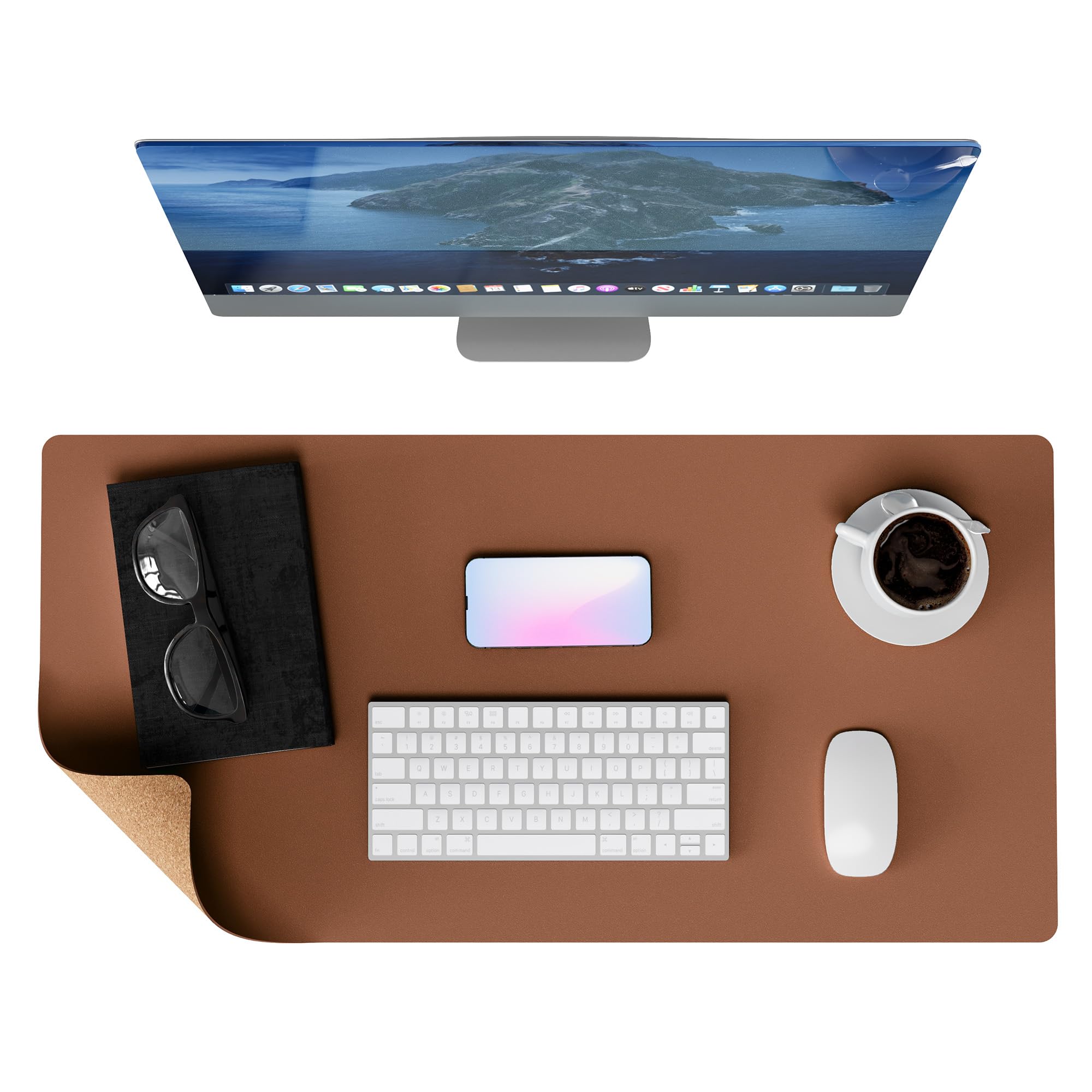 Premium Dual-Sided Cork Desk Mat - Large 31.5