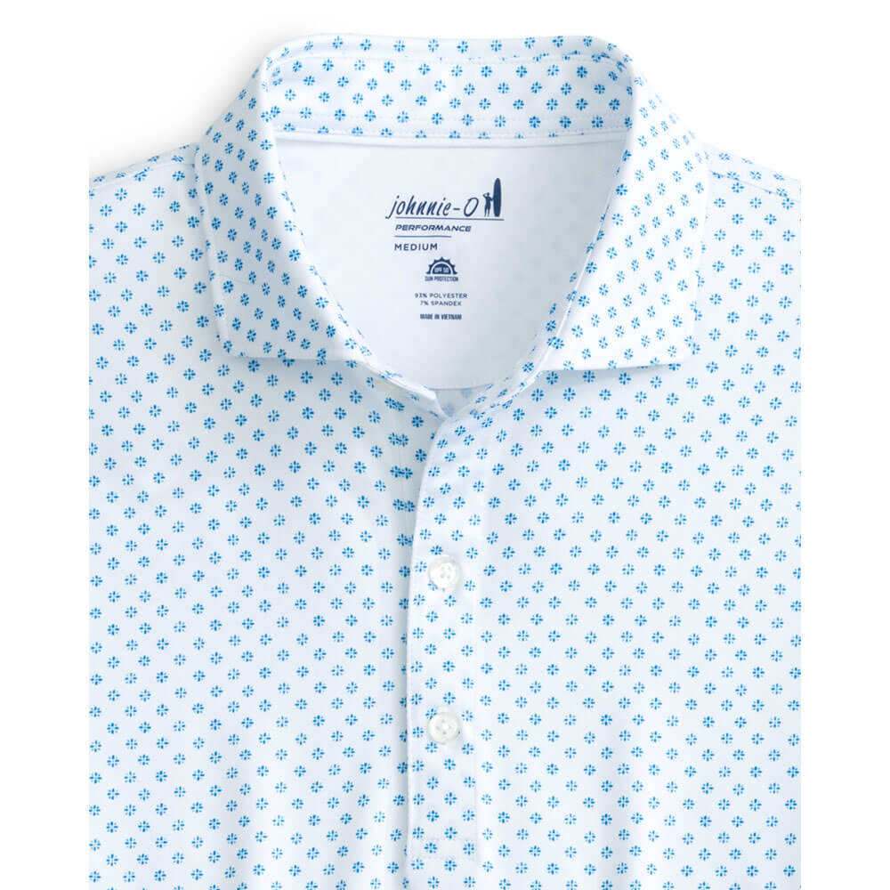 Johnnie O Prescott Prep Performance Polo Shirt for Men - Moisture-Wicking Golf & Tennis Shirt with UV Protection - Perfect for Casual Wear, Office & Outdoor Sports
