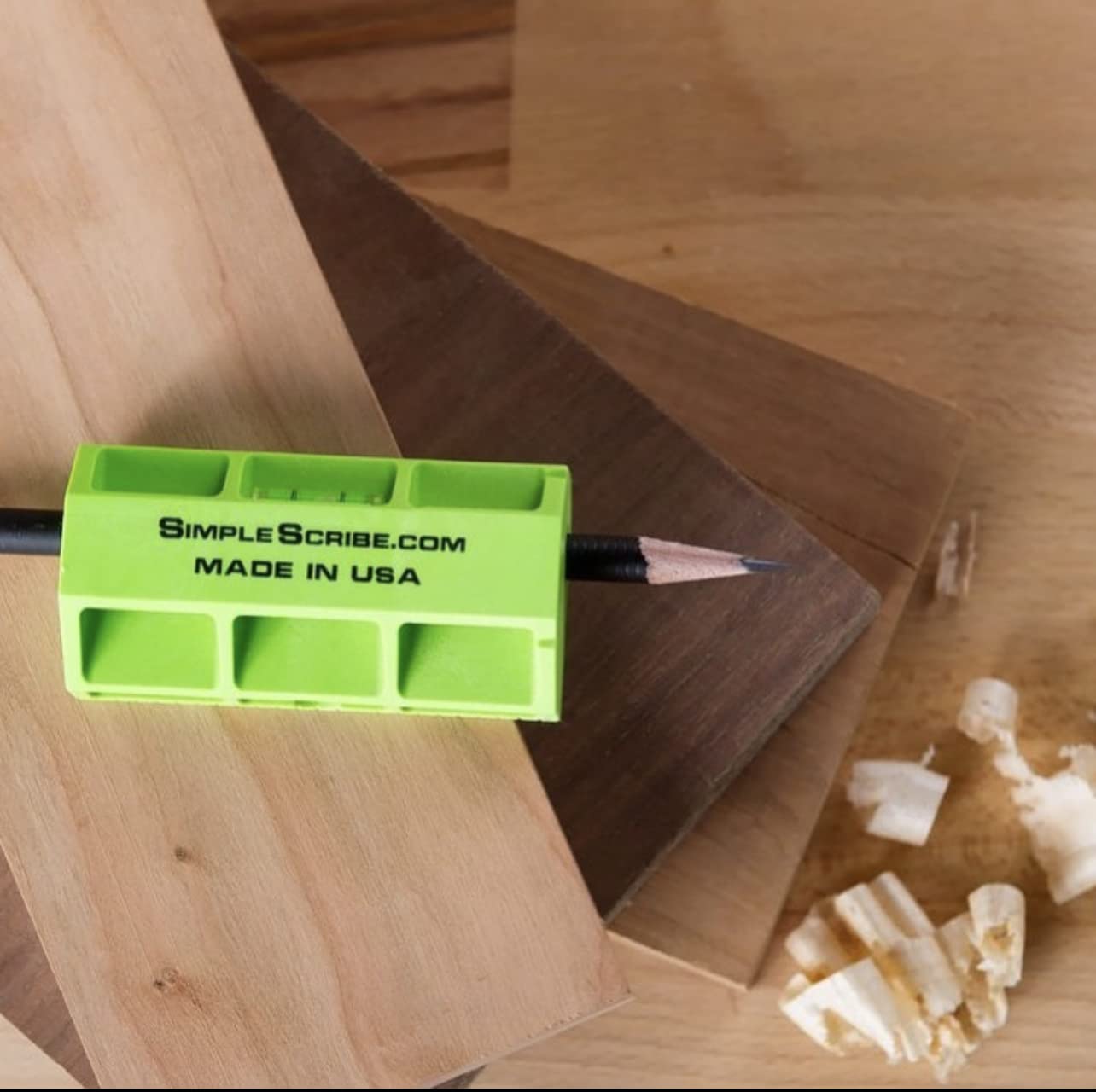 **Woodworking Scribing Tool - Multipurpose Carpenter Pencil for Cabinets, Countertops, Flooring & Paneling | Precision Marking Tool for DIY & Professional Use (Green)**