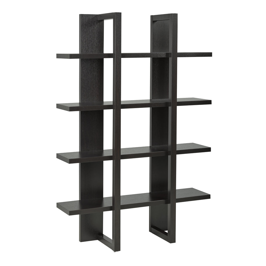 Dark Cherry Wood Bookcase - Sturdy 5-Tier Bookshelf for Home & Office - Perfect for Living Room, Bedroom, Study & Library Storage