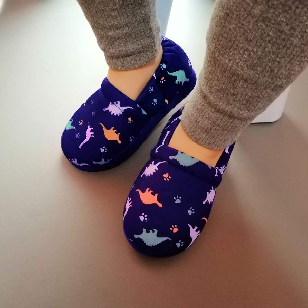 **Boys Dinosaur Slippers for Toddlers - Anti-Slip Indoor House Shoes for Kids | Soft & Comfortable Home Footwear for Playtime & Relaxation**