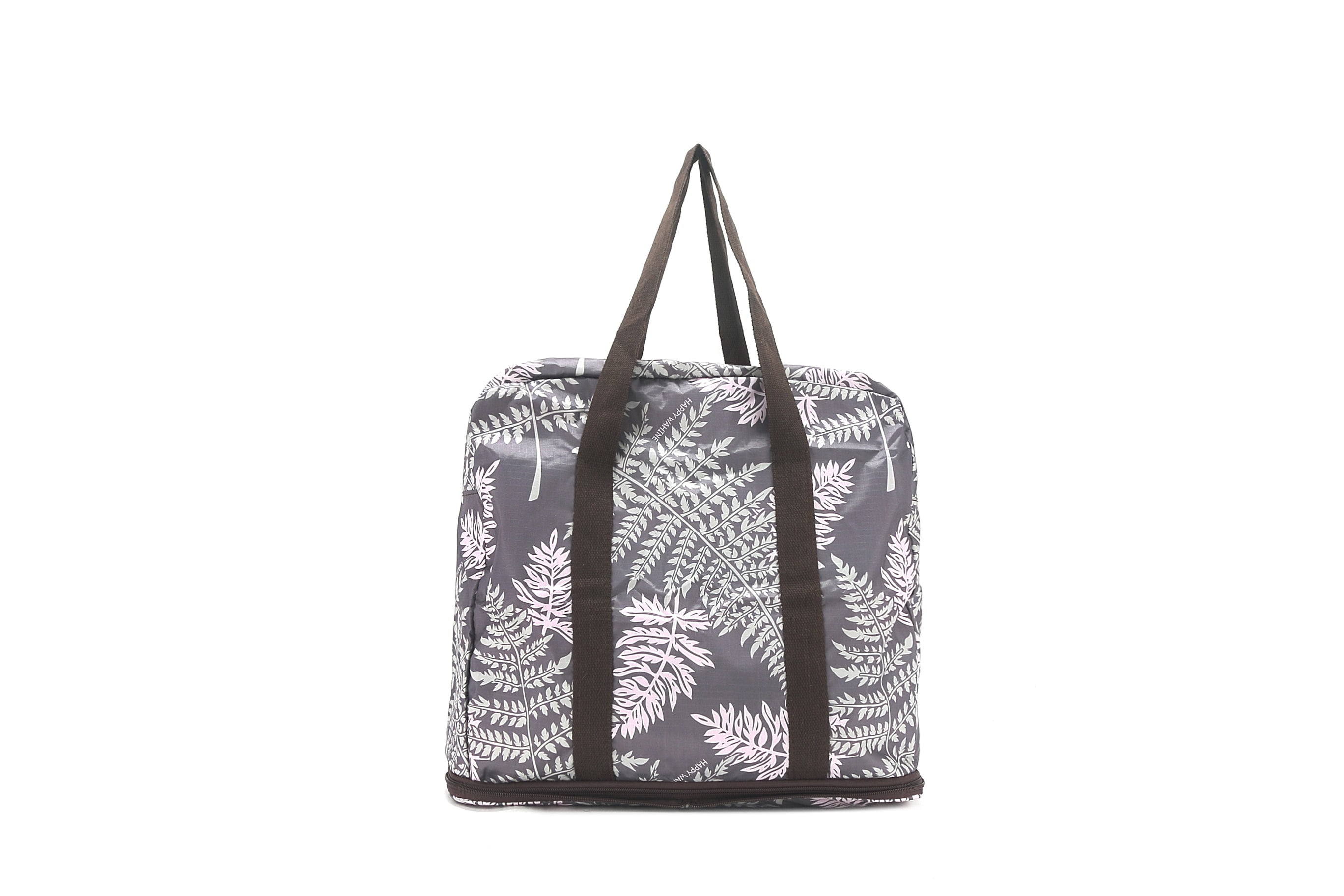 Foldable Duffle Bag for Travel & Gym - Sophie Fern Brown Water-Resistant Carry-On Luggage - Perfect for Weekend Trips, Sports & Outdoor Adventures