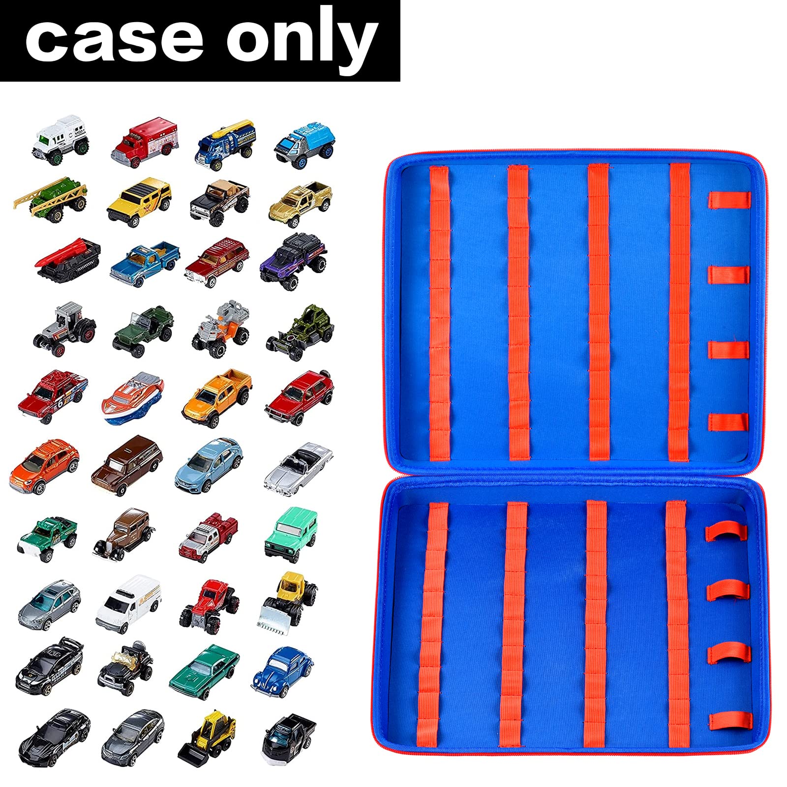 Hot Wheels & Matchbox Car Storage Organizer - Portable Toy Car Case Holds 88 Vehicles | Durable Travel Container for Kids Playroom, Birthday Gifts & Road Trips
