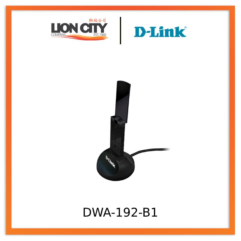 D-Link DWA-192 B1 AC1900 Dual Band USB 3.0 WiFi Adapter - High Speed Wireless Network Dongle for PC & Laptop - Perfect for Gaming, Streaming & Home Office Use