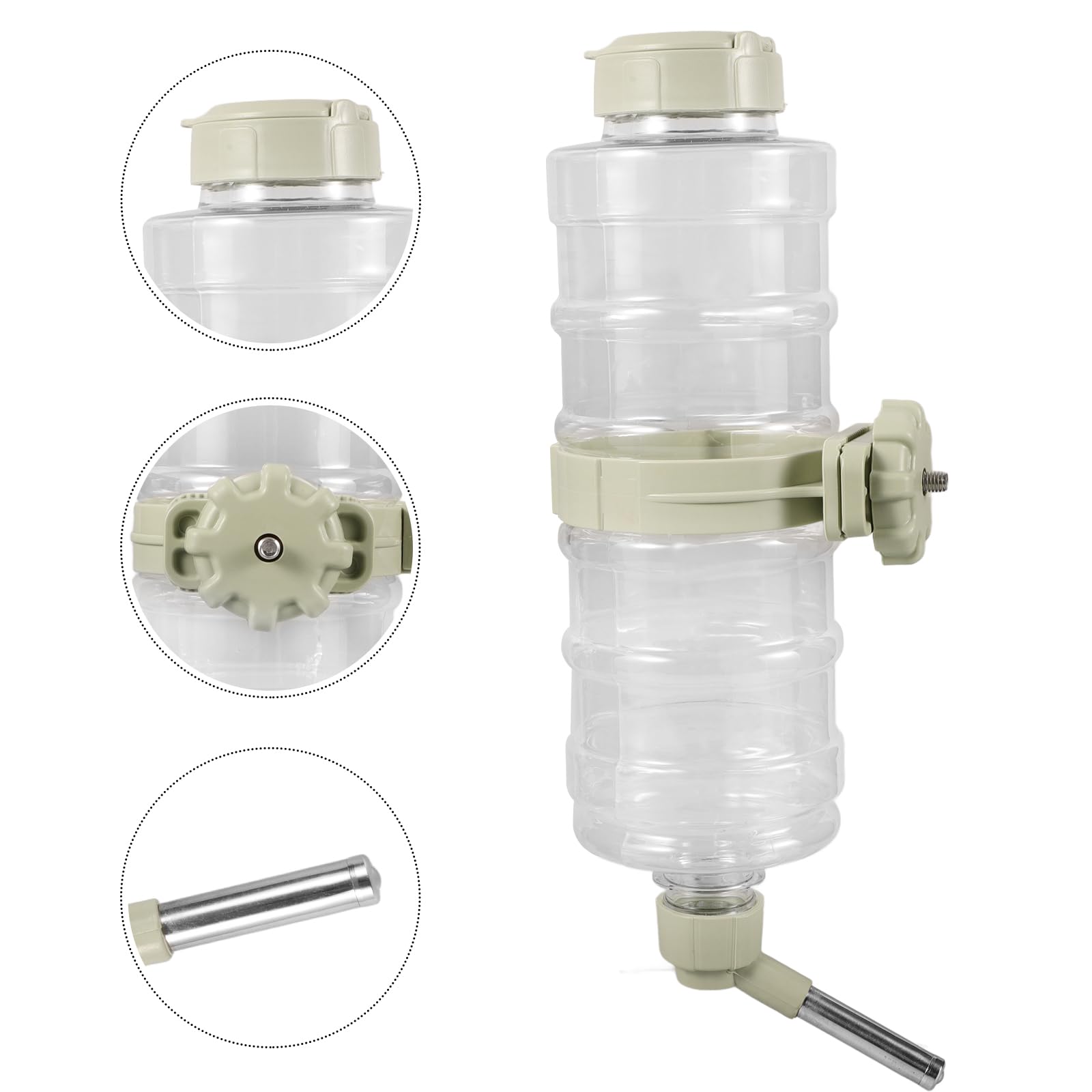 No Drip 946ml Small Animal Water Bottle for Rabbits, Guinea Pigs, Puppies & Dogs - Auto Feeding Pet Water Dispenser for Cages & Crates - Perfect for Travel, Home & Outdoor Use