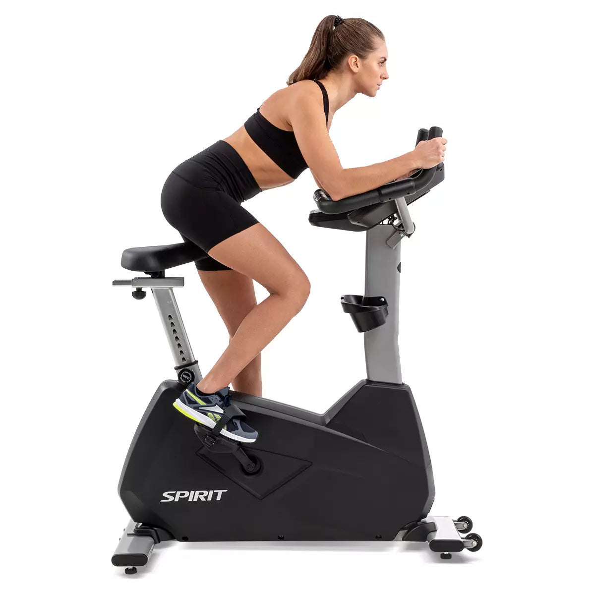 Spirit Fitness CU800 Commercial Upright Exercise Bike for Home & Gym - Heavy Duty Cardio Workout Equipment for Weight Loss & Fitness Training